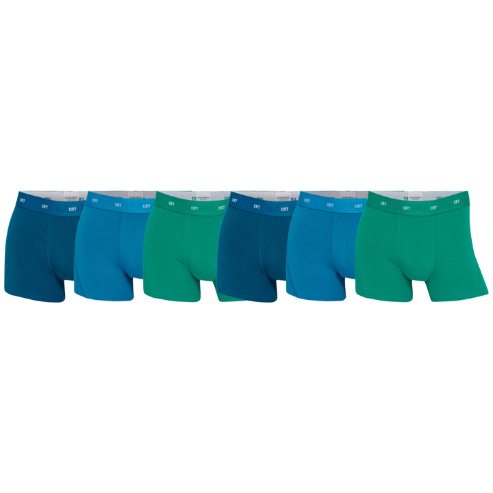 CR7 Trunks 6 Pack Soft Bamboo Men Blue Green – official CR7 underwear Europe mycr7.eu