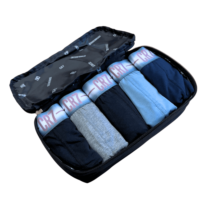 CR7 Trunks - 5 Pack Fashion Men + Travel Bag (multicolour)