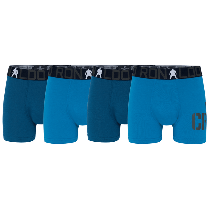 CR7 Trunks 4 Pack Bamboo Boys Blue Mix – official CR7 underwear Europe mycr7.eu