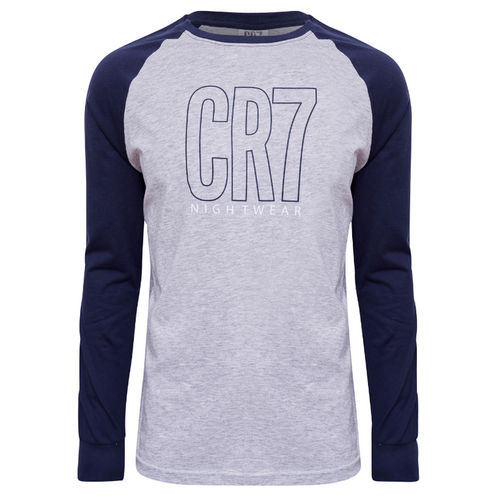 CR7 Pyjama Men Grey Blue – official CR7 underwear Europe mycr7.eu