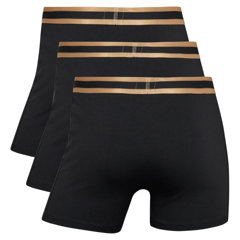 CR7 Trunks 3 Pack Men Black Gold – official CR7 underwear Europe mycr7.eu