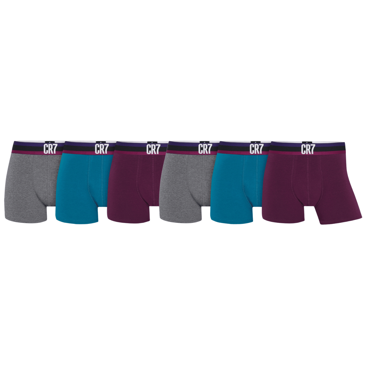 CR7 Trunks 6 Pack Men Multicolour – official CR7 underwear Europe mycr7.eu