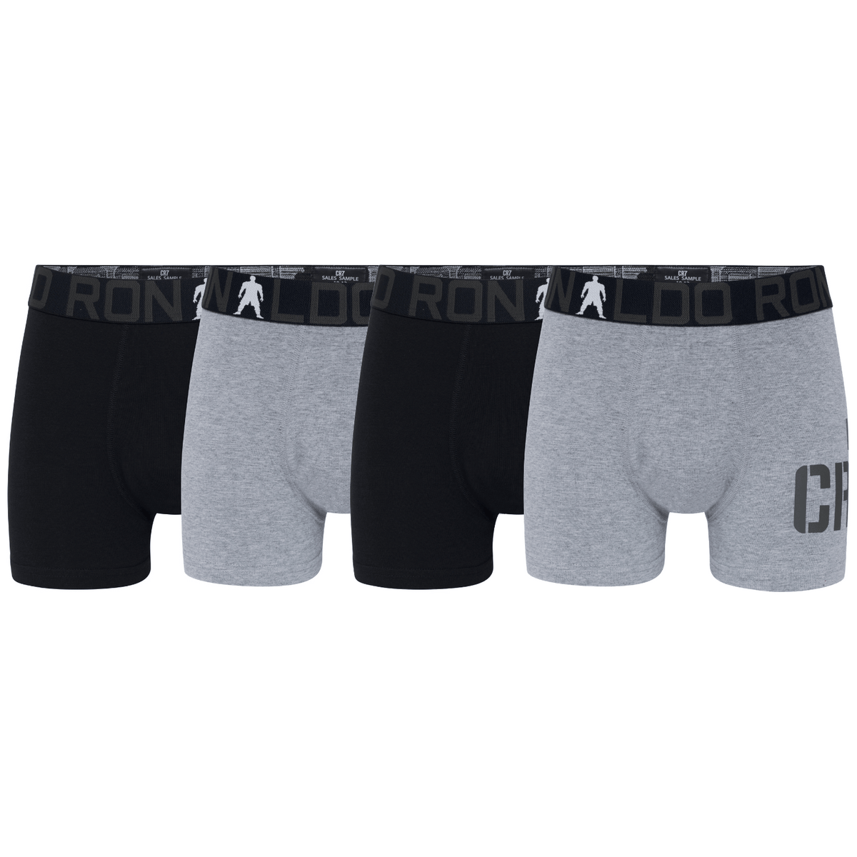 CR7 Trunks 4 Pack Bamboo Boys Black Grey – official CR7 underwear Europe mycr7.eu