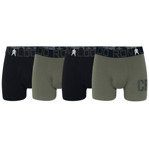 CR7 Trunks 4 Pack Bamboo Boys Black Khaki – official CR7 underwear Europe mycr7.eu