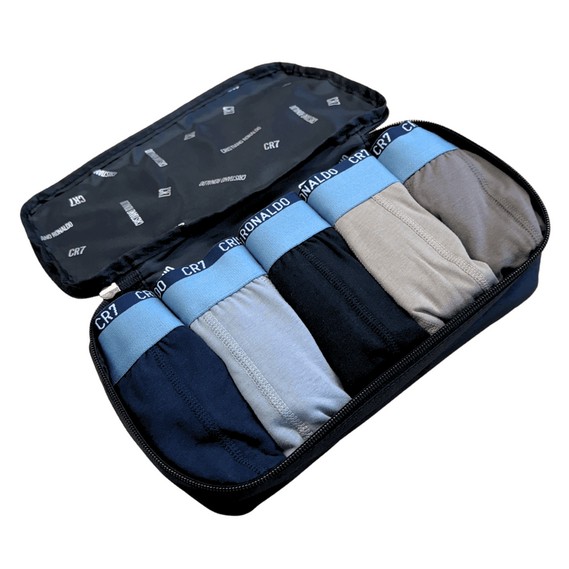 CR7 Trunks - 5 Pack Fashion Men + Travel Bag (multicolour)