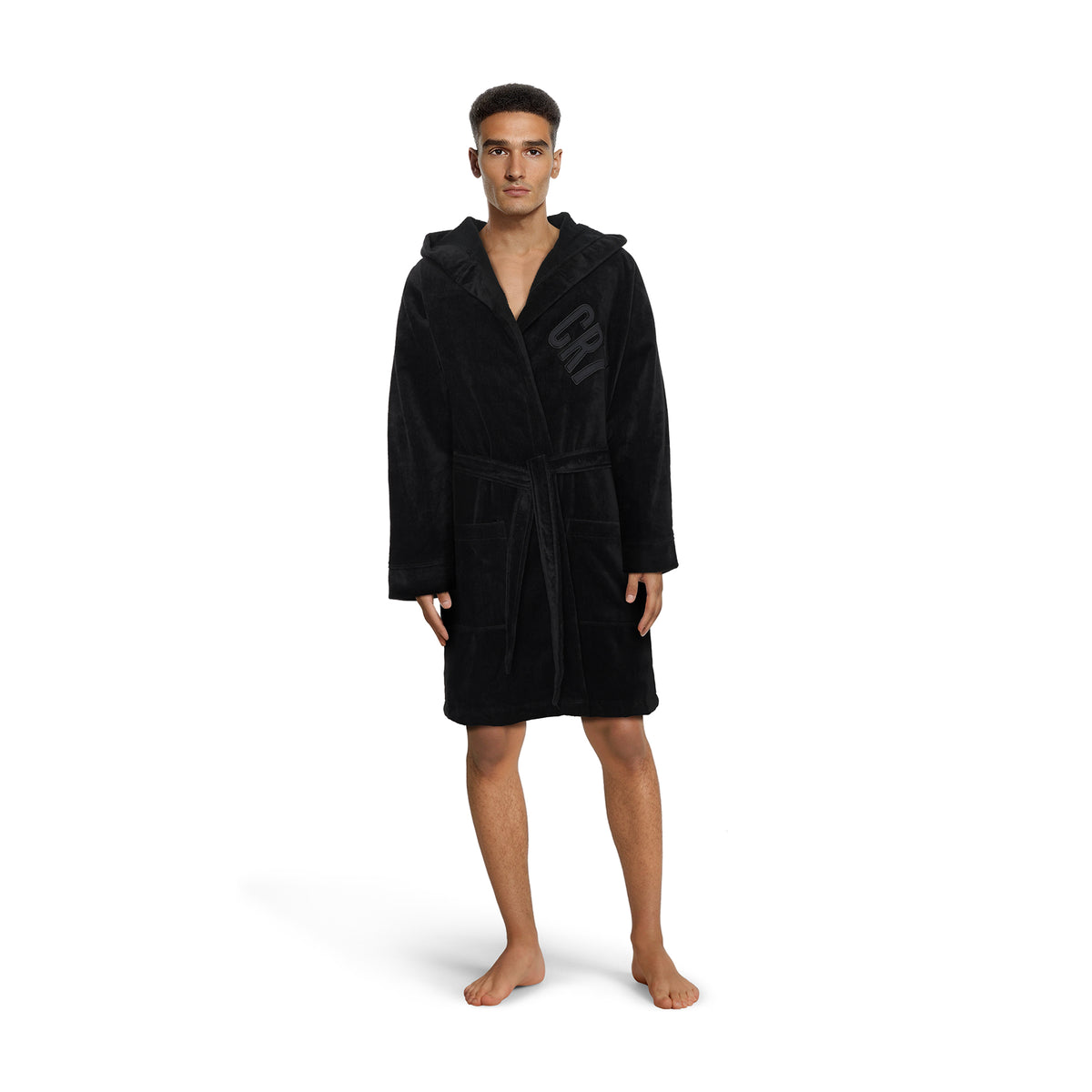 CR7 Bathrobe Men Black – official CR7 underwear Europe mycr7.eu
