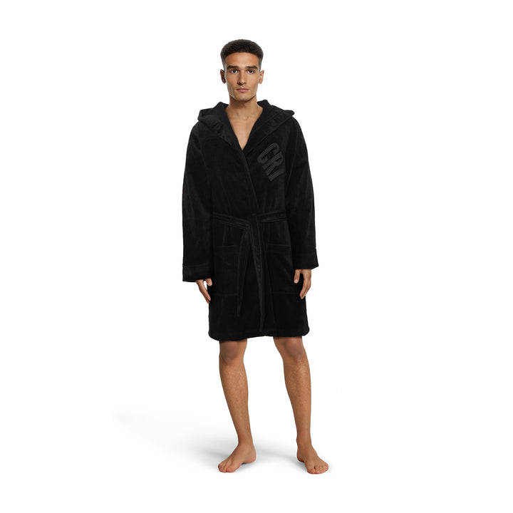 CR7 Bathrobe Men Black – official CR7 underwear Europe mycr7.eu