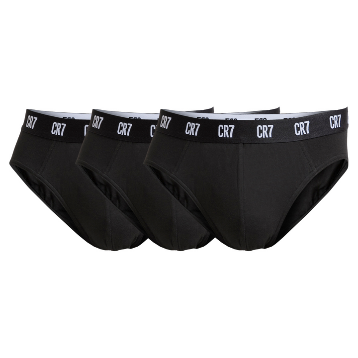 CR7 Briefs 3 Pack Men Black – official CR7 underwear Europe mycr7.eu