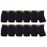 CR7 Trunks – 10 Pack Herren (schwarz/goldener Bund)