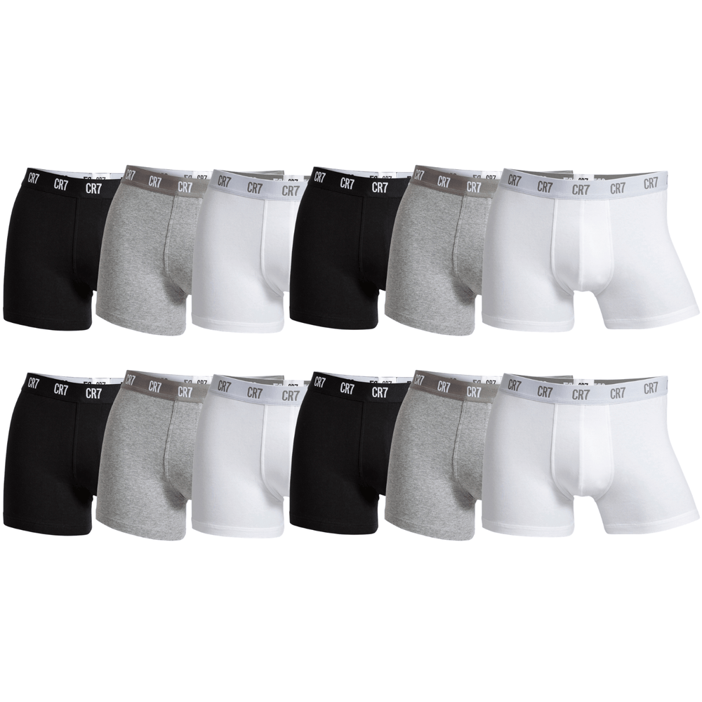 CR7 Trunks 12 Pack Men Black White Grey Mix – official CR7 underwear Europe mycr7.eu