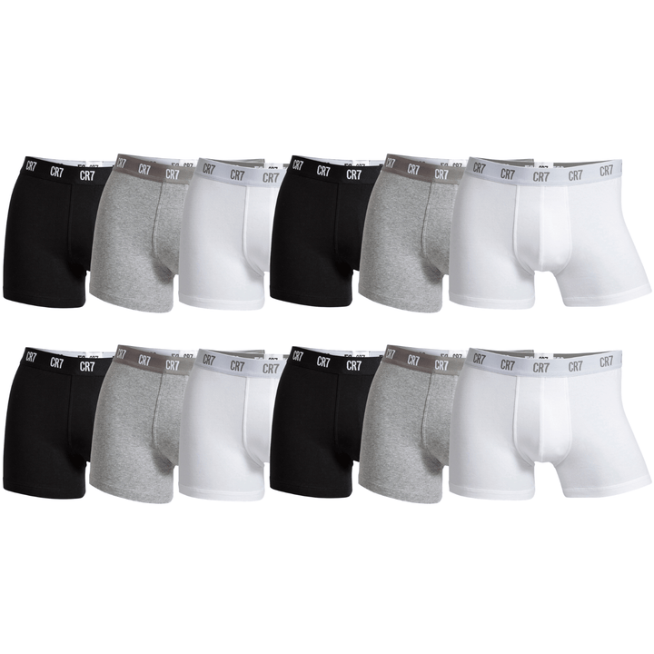 CR7 Trunks 12 Pack Men Black White Grey Mix – official CR7 underwear Europe mycr7.eu