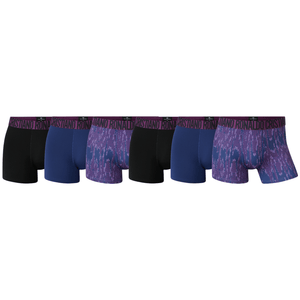 CR7 Trunks 6 Pack Men Microfiber Purple Waist Band Mix – official CR7 underwear Europe mycr7.eu