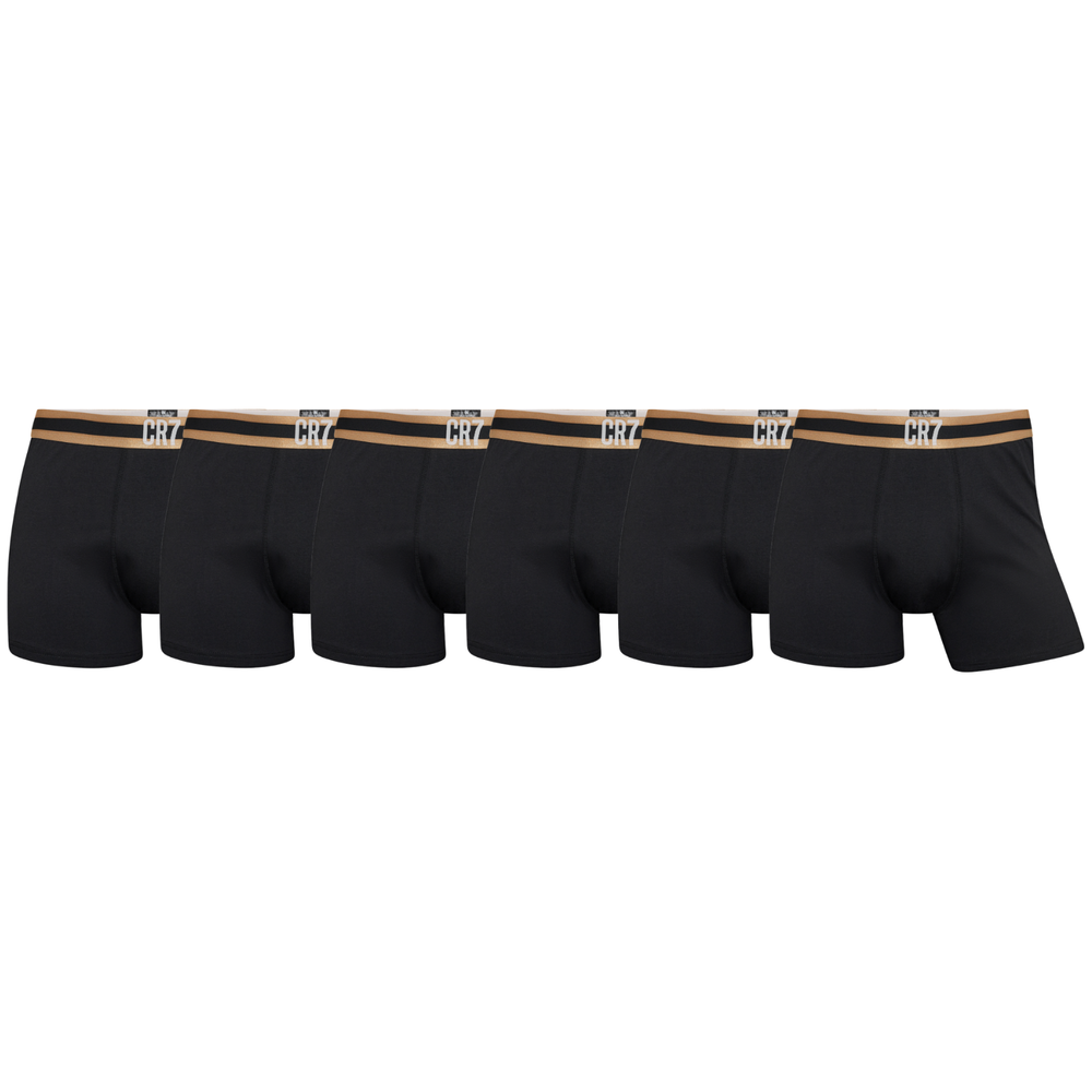 CR7 Trunks 6 Pack Men Black Gold – official CR7 underwear Europe mycr7.eu