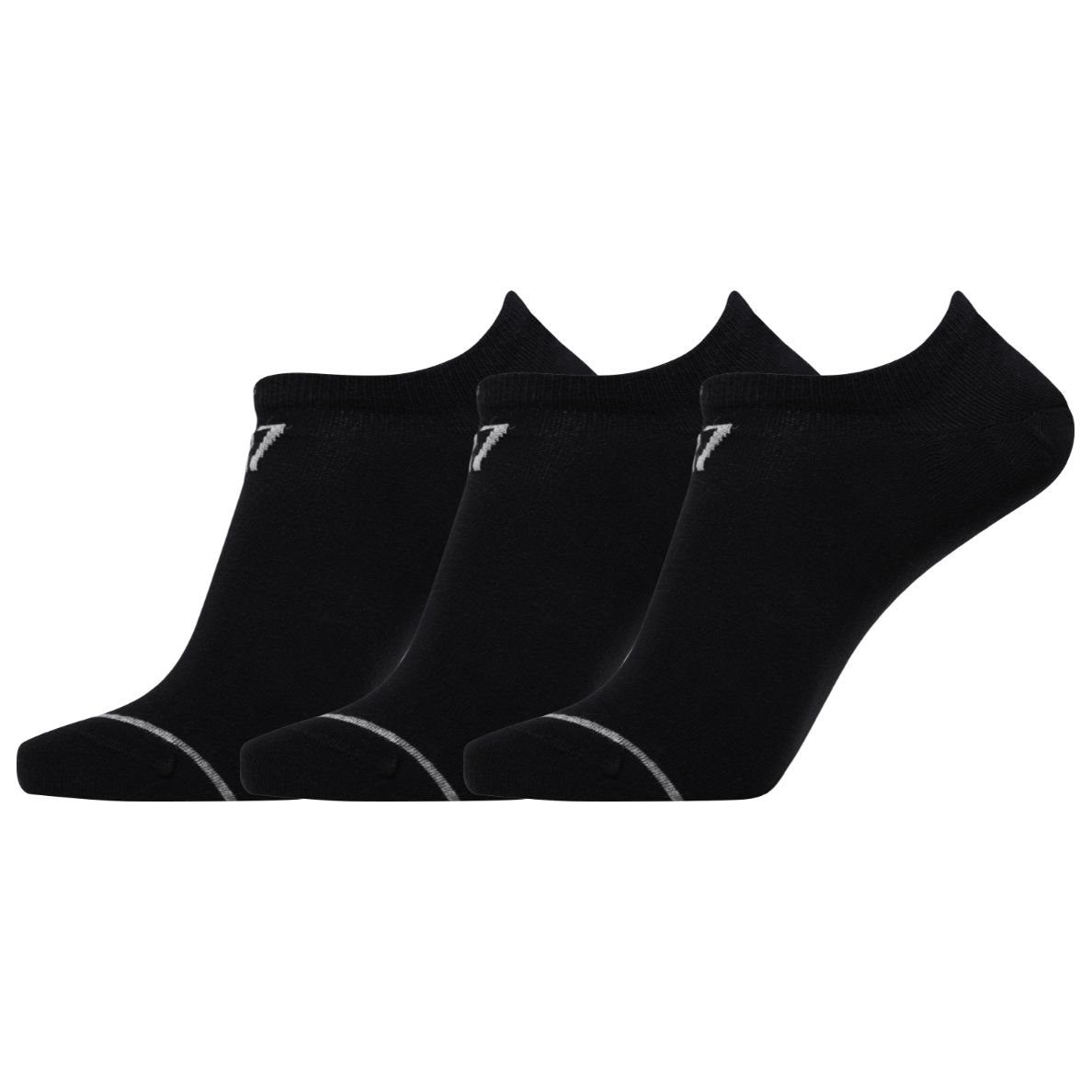CR7 Socks 3 Pack Footies Men Black – official CR7 underwear Europe mycr7.eu