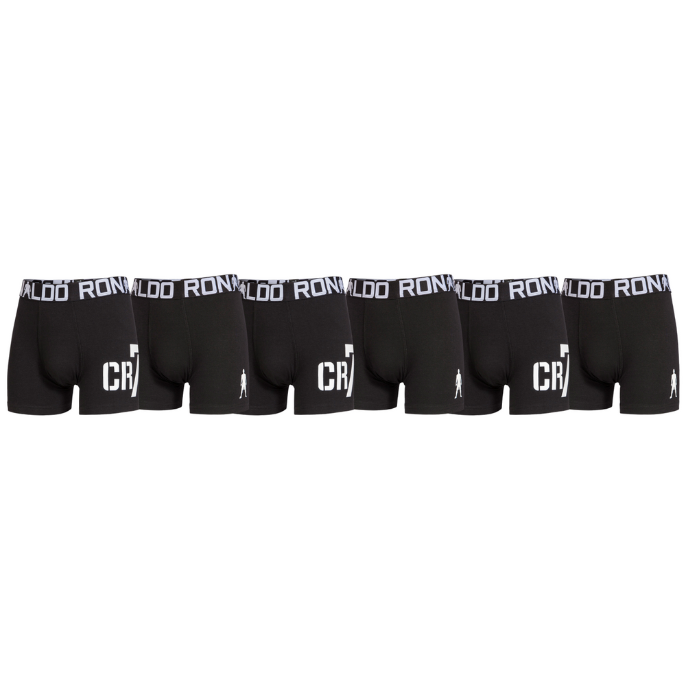 CR7 Trunks 6 Pack Boys Black – official CR7 underwear Europe mycr7.eu