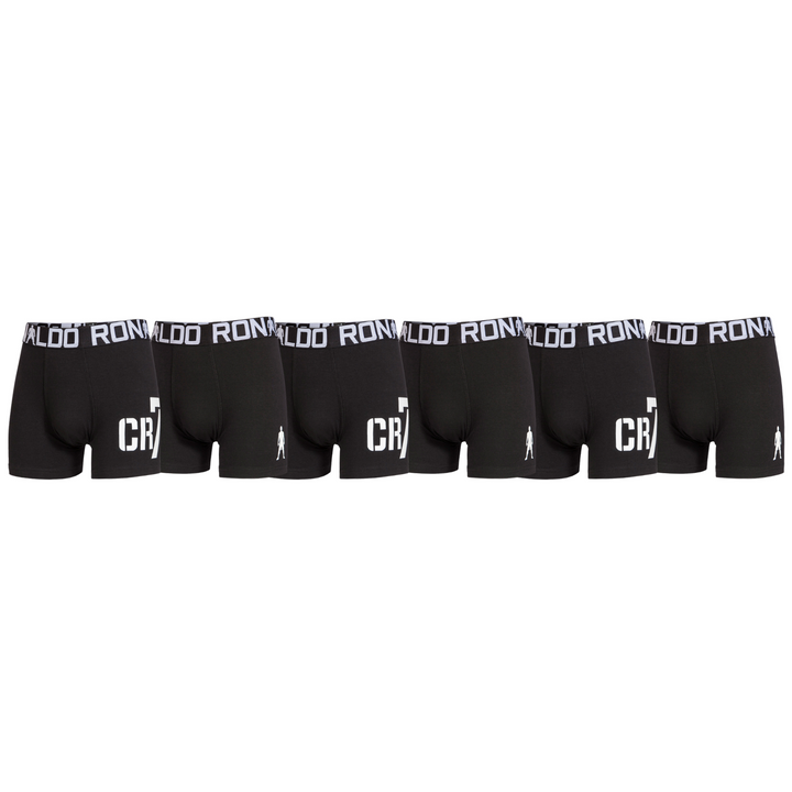 CR7 Trunks 6 Pack Boys Black – official CR7 underwear Europe mycr7.eu