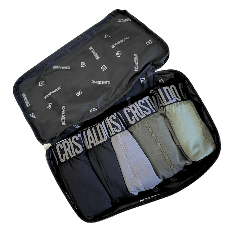 CR7 Trunks - 5 Pack Men Microfiber + Travel Bag (multicolour)
