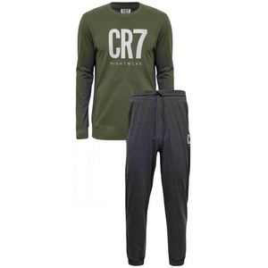 CR7 Pyjama Men Green Grey – official CR7 underwear Europe mycr7.eu