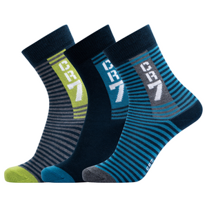 CR7 Socks 3 Pack Boys Fine Stripes Mix – official CR7 underwear Europe mycr7.eu