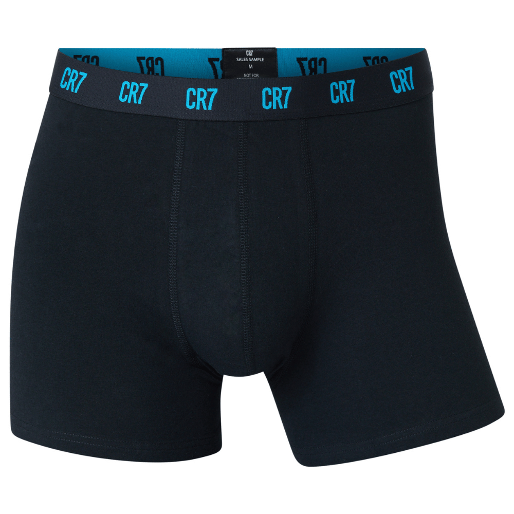 CR7 Trunks 3 Pack Men Multicolour Blue & Turquoise Waist Band – official CR7 underwear Europe mycr7.eu