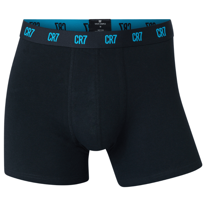 CR7 Trunks 3 Pack Men Multicolour Blue & Turquoise Waist Band – official CR7 underwear Europe mycr7.eu