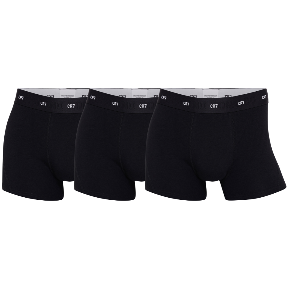 CR7 Trunks 3 Pack Soft Bamboo Men Black – official CR7 underwear Europe mycr7.eu