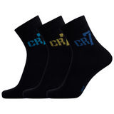 CR7 Socks 3 Pack Boys Black – official CR7 underwear Europe mycr7.eu