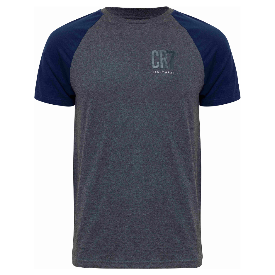 CR7 Pyjama Short Men Grey Dark Blue – official CR7 underwear Europe mycr7.eu