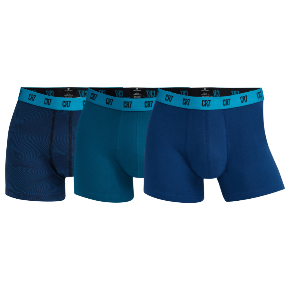 CR7 Trunks 3 Pack Men Blue Mix – official CR7 underwear Europe mycr7.eu