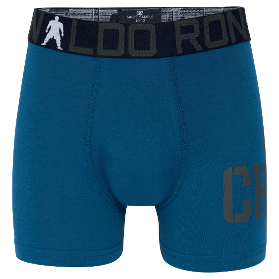 CR7 Trunks 2 Pack Bamboo Boys Blue Mix – official CR7 underwear Europe mycr7.eu