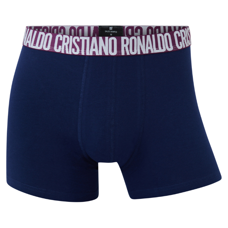 CR7 Trunks 3 Pack Men Multicolour Purple Waist Band – official CR7 underwear Europe mycr7.eu