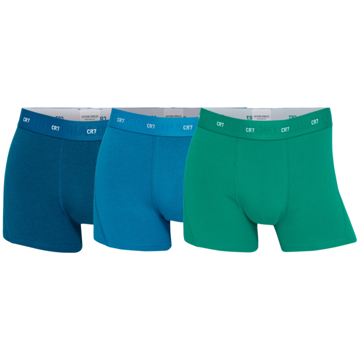 CR7 Trunks 3 Pack Soft Bamboo Men Blue Green – official CR7 underwear Europe mycr7.eu