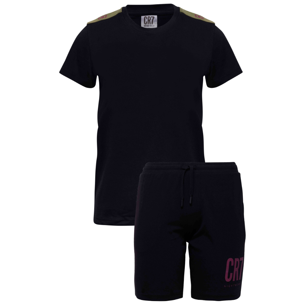 CR7 Pyjama Short Boys Black Uni – official CR7 underwear Europe mycr7.eu