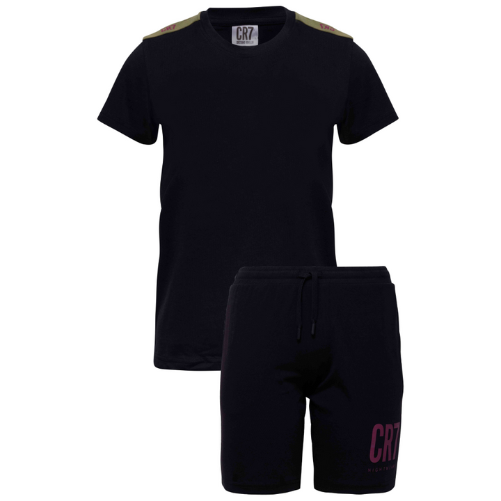 CR7 Pyjama Short Boys Black Uni – official CR7 underwear Europe mycr7.eu