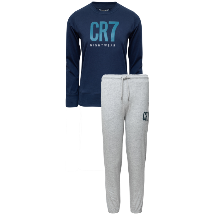 CR7 Pyjama Boys Blue Grey – official CR7 underwear Europe mycr7.eu