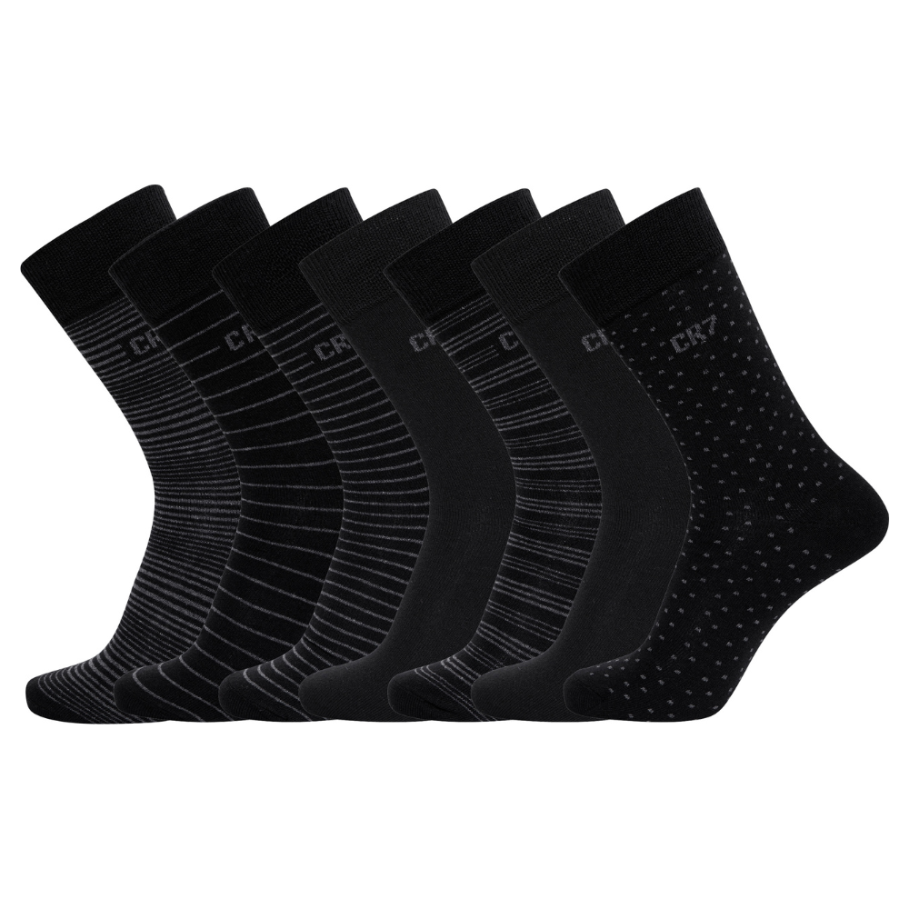 CR7 Socks 7 Pack Men Black Mix – official CR7 underwear Europe mycr7.eu