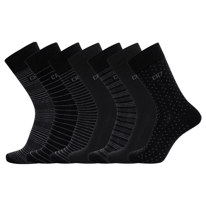 CR7 Socks 7 Pack Men Black Mix – official CR7 underwear Europe mycr7.eu