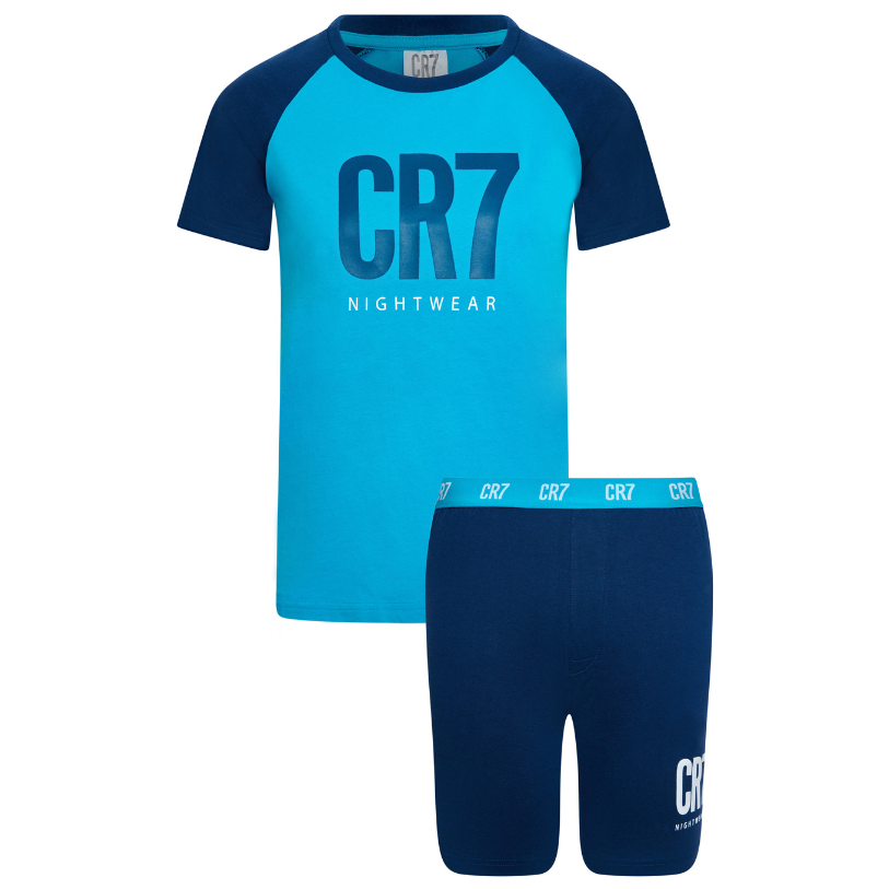 CR7 Pyjama Short Boys Blue – official CR7 underwear Europe mycr7.eu