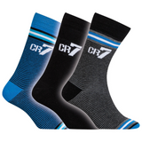 CR7 Socks 3 Pack Boys Fine Stripes Mix – official CR7 underwear Europe mycr7.eu
