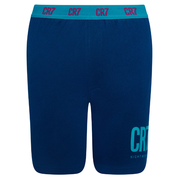 CR7 Pyjama Short Boys Grey Blue – official CR7 underwear Europe mycr7.eu