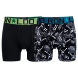 CR7 Trunks 2 Pack Boys Black Grey Mix – official CR7 underwear Europe mycr7.eu