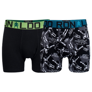 CR7 Trunks 2 Pack Boys Black Grey Mix – official CR7 underwear Europe mycr7.eu