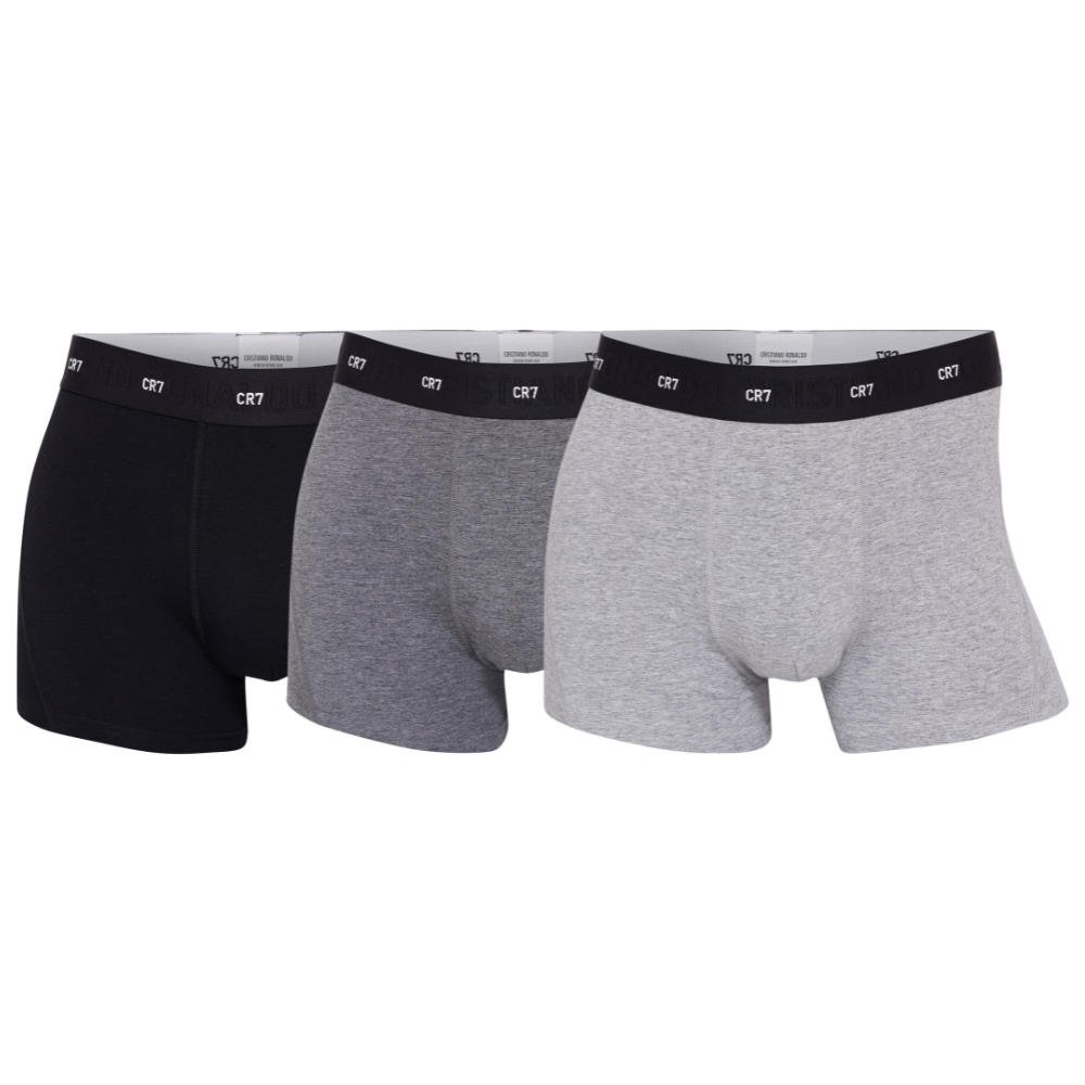 CR7 Trunks 3 Pack Soft Bamboo Men Black Grey – official CR7 underwear Europe mycr7.eu