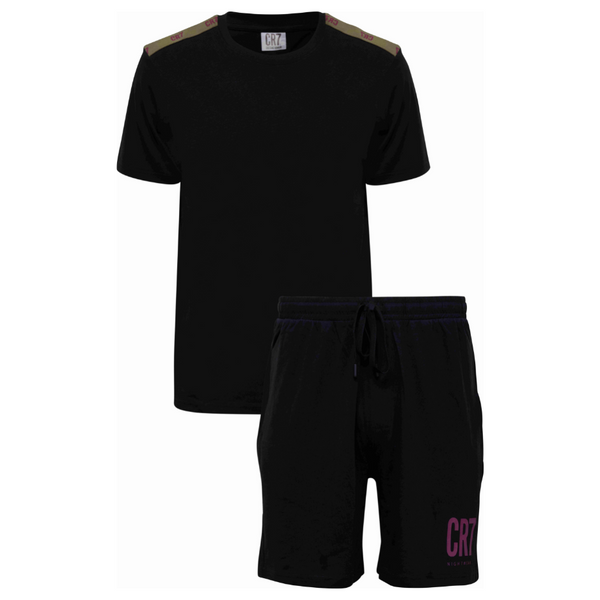 CR7 Pyjama short - Men (black uni) – mycr7.ch