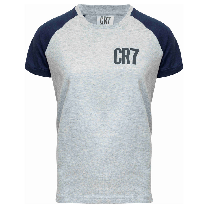 CR7 Pyjama Short Boys Grey Blue – official CR7 underwear Europe mycr7.eu