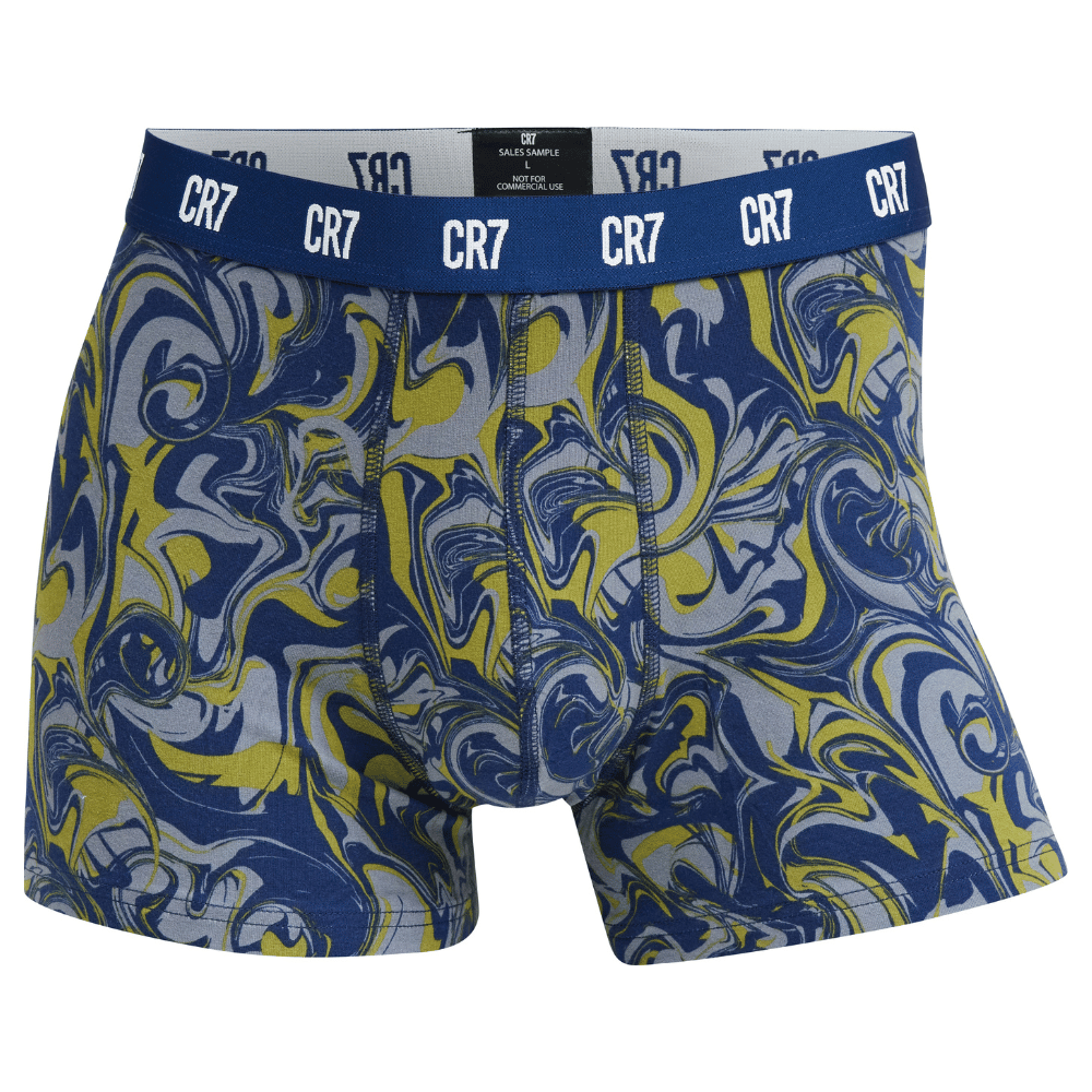 CR7 Trunks 3 Pack Men Multicolour Blue & White Waist Band – official CR7 underwear Europe mycr7.eu