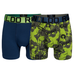 CR7 Trunks 2 Pack Boys Blue Green Mix – official CR7 underwear Europe mycr7.eu